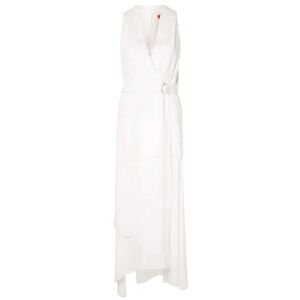 Manning Cartell Size 8 New Order Dress White Layered Asymmetric Side Split *Read